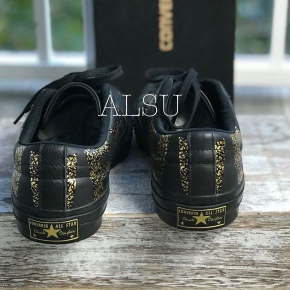 Converse One Star⭐️OX Black Gold logo W AUTHENTIC - Picture 6 of 8